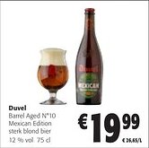 Colruyt Duvel Barrel Aged N°10 Mexican Edition sterk blond bier 12% vol aanbieding