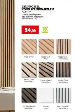 Hubo Ledprofiel voor Wandpanelen Latt aanbieding