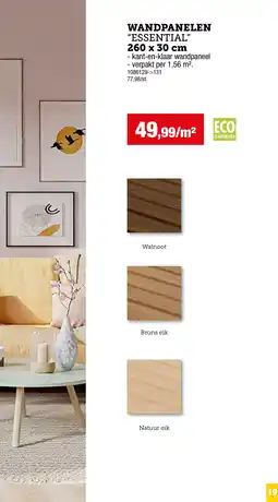 Hubo Wandpanelen Essential aanbieding