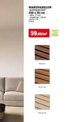 Hubo Wandpanelen Advanced aanbieding
