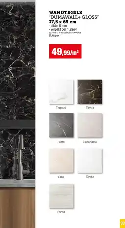 Hubo Wandtegels "dumawall+ gloss" aanbieding