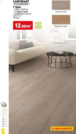 Hubo Laminaat "country" aanbieding