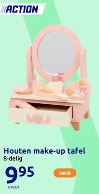 Action Houten make-up tafel aanbieding