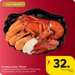Carrefour Kreeftenschotel 'Plezier' aanbieding