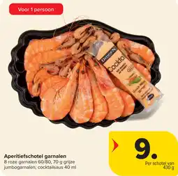 Carrefour Aperitiefschotel garnalen aanbieding
