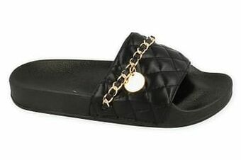 Berca Shoes Mode-Mania Slipper Dames Slide - Zwart aanbieding