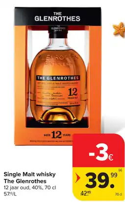 Carrefour Single Malt whisky The Glenrothes aanbieding