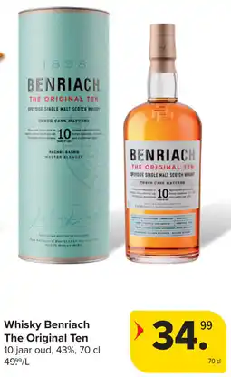 Carrefour Whisky Benriach The Original Ten aanbieding