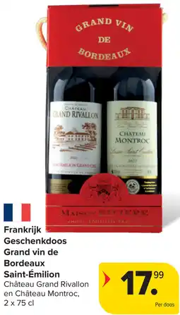 Carrefour Frankrijk Geschenkdoos Grand vin de Bordeaux Saint-Émilion aanbieding