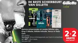 Carrefour Gamma scheermesjes en mesjes Gillette Labs, King C Gillette, Gillette Intimate, Venus en Satin Care aanbieding