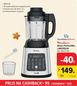 Carrefour Moulinex Mixer PerfectMix LM835D10 aanbieding