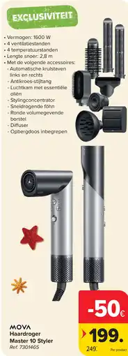 Carrefour MOVA Haardroger Master 10 Styler aanbieding