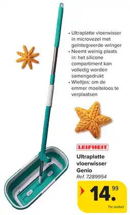 Carrefour Ultraplatte vloerwisser Genio aanbieding