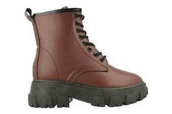 Mode-Mania Bottine Dames Trend Bikerboot - Bordeaux