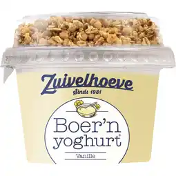 Albert Heijn Zuivelhoeve Boer'n yoghurt vanille & muesli aanbieding