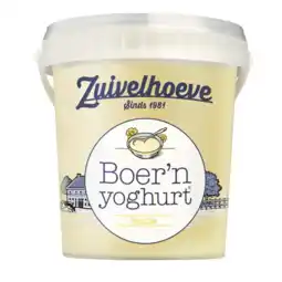 Albert Heijn Zuivelhoeve Boer'n yoghurt vanille aanbieding