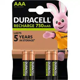 Albert Heijn Duracell Rechargeable AAA-batterijen 750 mAh aanbieding