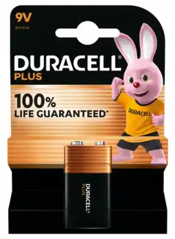 Albert Heijn Duracell Plus 9V-alkaline batterijen 6LR61 aanbieding