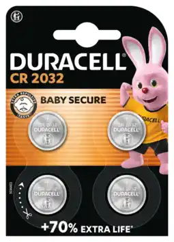 Albert Heijn Duracell 2032 Lithium-knoopcelbatterijen CR2032 aanbieding