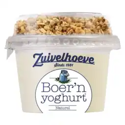 Albert Heijn Zuivelhoeve Boer'n yoghurt naturel & muesli aanbieding