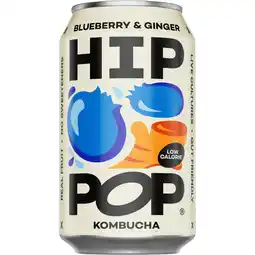 Albert Heijn Hip Pop Kombucha blueberry & ginger aanbieding