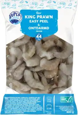 Albert Heijn Super Choice Garnalen L rauw ongepeld bel aanbieding