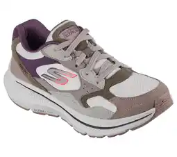 Decathlon Dames hardloopschoenen GO RUN CONSISTENT 2.0 RETRO STRIDE beige / paars aanbieding
