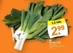 Albert Heijn AH Prei 1.5 kilo aanbieding