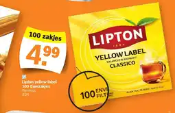 Albert Heijn Lipton yellow label 100 theezakjes aanbieding