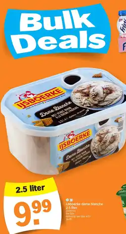 Albert Heijn IJsboerke dame blanche 2.5 liter aanbieding