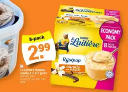 Albert Heijn La Laitière rijstpap vanille 8 x 115 gram aanbieding