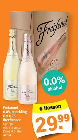 Albert Heijn Freixenet 0.0% sparkling 6 x 0.75 literflessen aanbieding