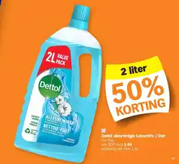 Albert Heijn Dettol allesreiniger katoenfris 2 liter aanbieding