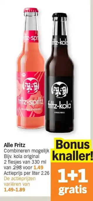 Albert Heijn Alle Fritz aanbieding