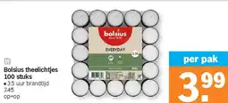 Albert Heijn Bolsius theelichtjes 100 stuks aanbieding