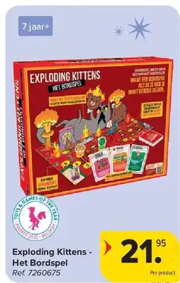 Carrefour Exploding Kittens - Het Bordspel aanbieding