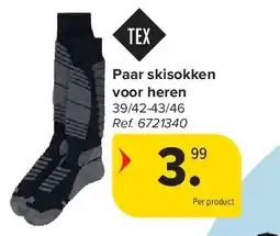 Carrefour Paar skisokken voor heren aanbieding