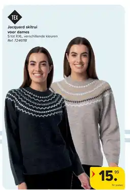 Carrefour Jacquard skitrui voor dames aanbieding