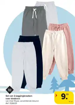 Carrefour Set van 2 joggingbroeken voor kinderen aanbieding