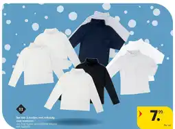 Carrefour Set van 2 truitjes met rolkraag voor kinderen aanbieding