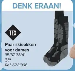Carrefour Paar skisokken voor dames aanbieding