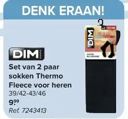 Carrefour Set van 2 paar sokken Thermo Fleece voor heren aanbieding