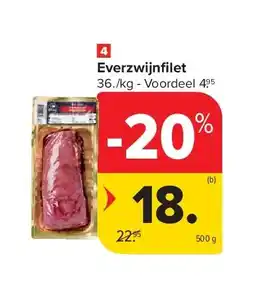 Carrefour Everzwijnfilet aanbieding