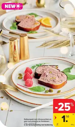 Carrefour Kalkoenpaté met citrusvruchten en paté met pistache en frambozen aanbieding