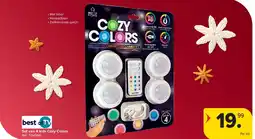 Carrefour Set van 4 leds Cozy Colors aanbieding