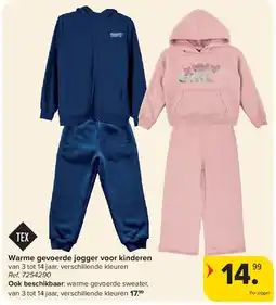 Carrefour Warme gevoerde jogger voor kinderen aanbieding
