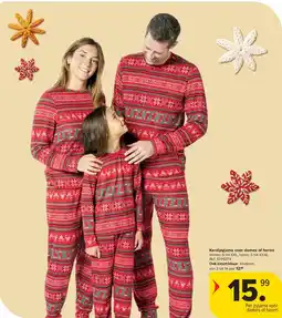 Carrefour Kerstpyjama voor dames of heren aanbieding