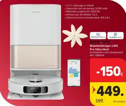 Carrefour Robotstofzuiger L10S Pro Ultra Heat aanbieding