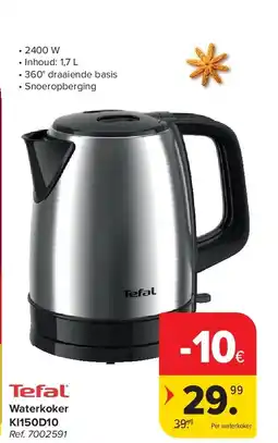 Carrefour Waterkoker KI150D10 aanbieding