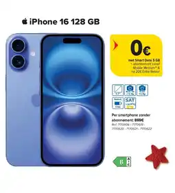 Carrefour iPhone 16 128 GB aanbieding